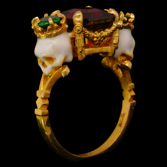 CATACOMB SAINTS GARNET RING