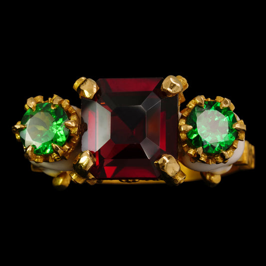 CATACOMB SAINTS GARNET RING