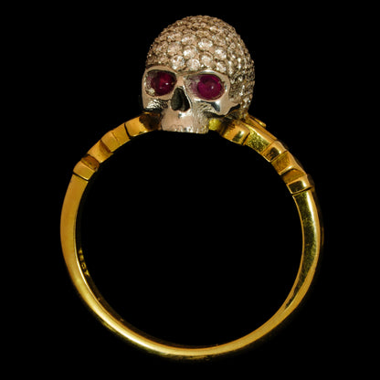 CATACOMB SAINT DIAMOND ENCRUSTED SKULL RING