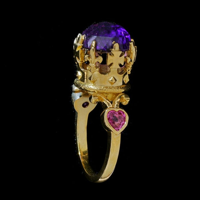 AMETHYST SAPPHIRE CROWN RING