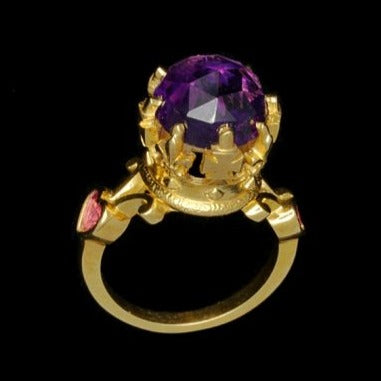 AMETHYST SAPPHIRE CROWN RING