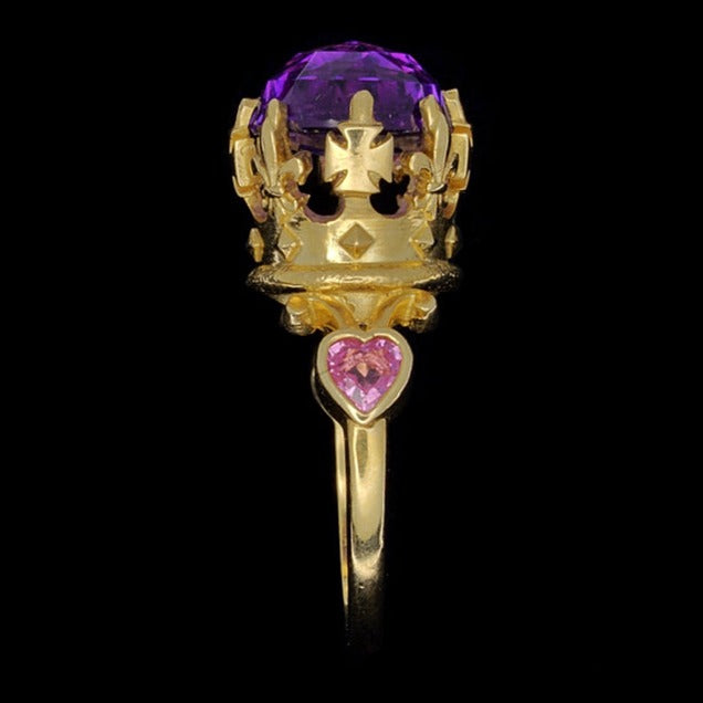 BAGUE COURONNE AMETHYSTE SAPHIR