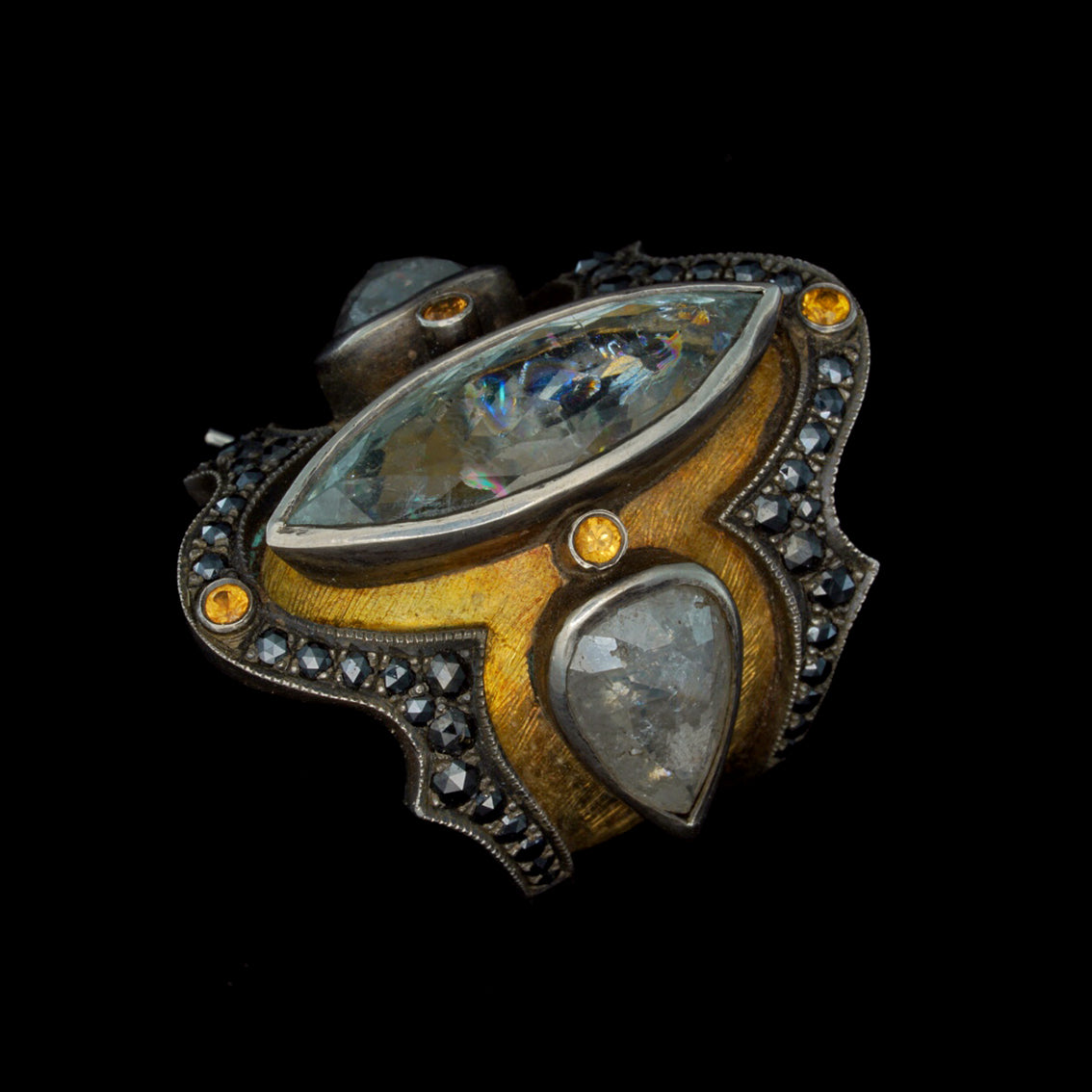 ANELLO MEDIEVALE ACQUAMARINA