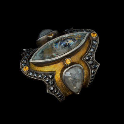 AQUAMARINE MEDIEVAL RING