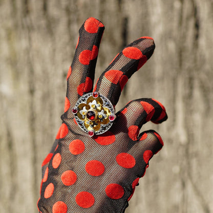 BAGUE DISQUE ROUGE