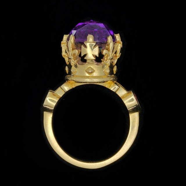 AMETHYST SAPPHIRE CROWN RING