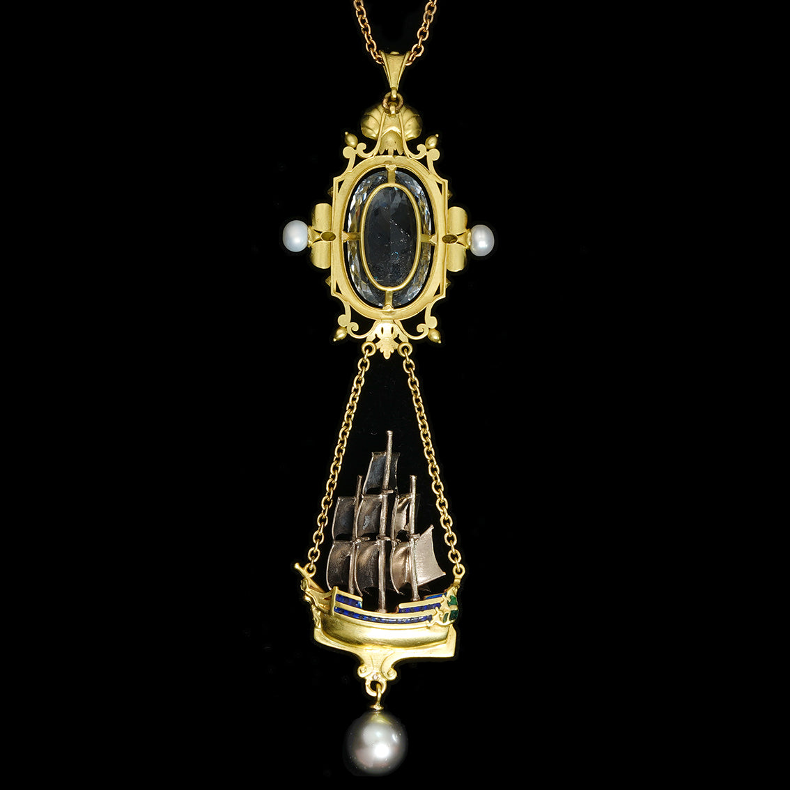 COLLIER PENDENTIF MIROIR D'ARCHIMÈDE